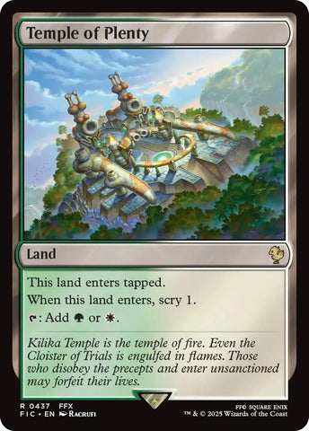 Image for Temple of Plenty (Surge Foil) (437) [Commander: FINAL FANTASY] - Magic: The Gathering