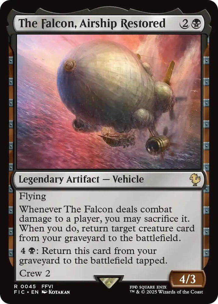 Image for The Falcon, Airship Restored (Surge Foil) (45) [Commander: FINAL FANTASY] - Magic: The Gathering