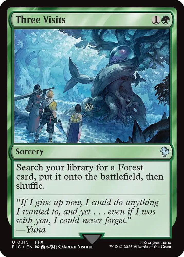 Image for Three Visits (Surge Foil) (315) [Commander: FINAL FANTASY] - Magic: The Gathering