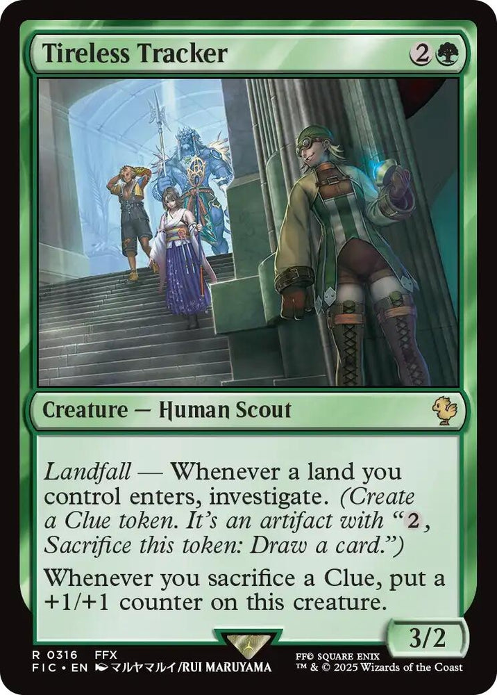 Image for Tireless Tracker (Surge Foil) (316) [Commander: FINAL FANTASY] - Magic: The Gathering