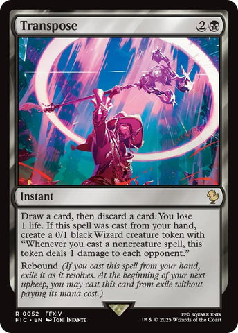 Image for Transpose (Surge Foil) (52) [Commander: FINAL FANTASY] - Magic: The Gathering