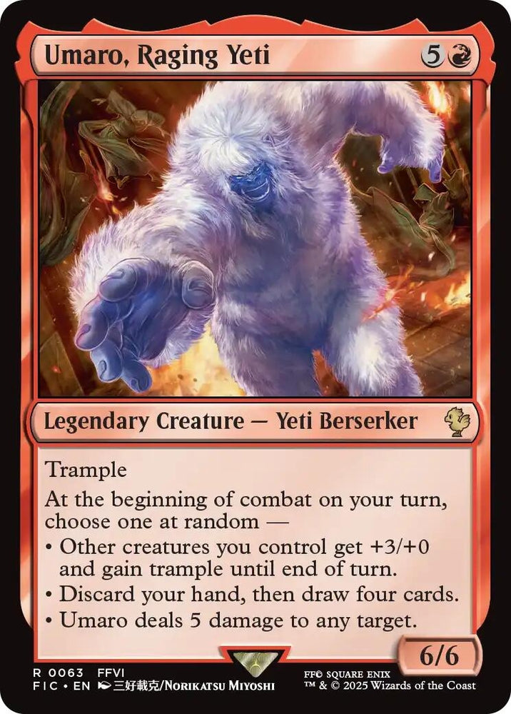 Image for Umaro, Raging Yeti (Surge Foil) (63) [Commander: FINAL FANTASY] - Magic: The Gathering