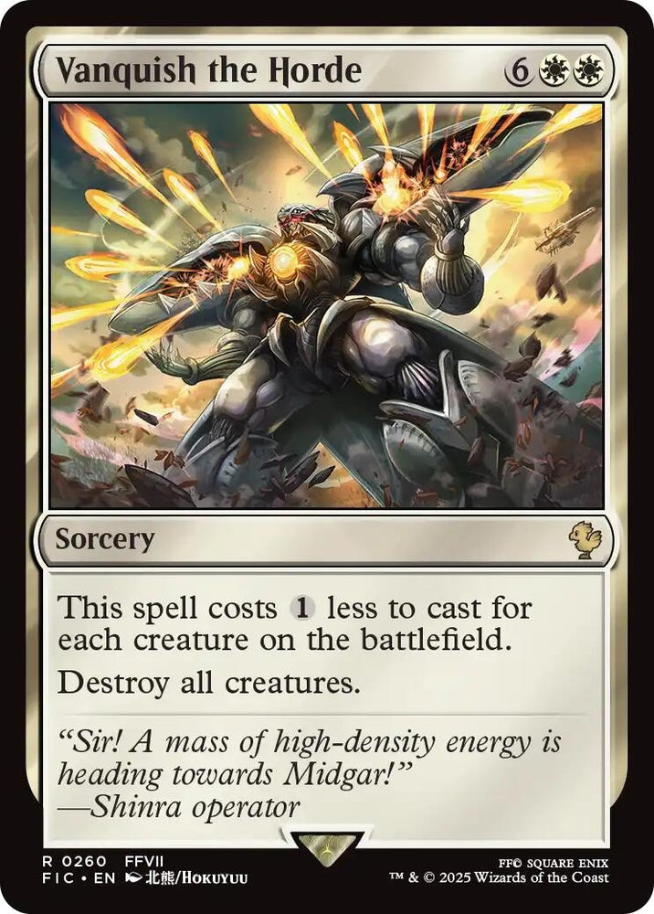 Image for Vanquish the Horde (Surge Foil) (260) [Commander: FINAL FANTASY] - Magic: The Gathering