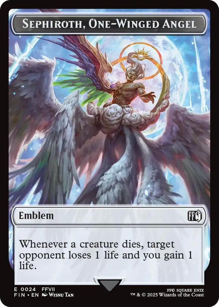 Image for Emblem - Sephiroth, One-Winged Angel // Robot Warrior Double-Sided Token (24 // 12) [FINAL FANTASY] - Magic: The Gathering