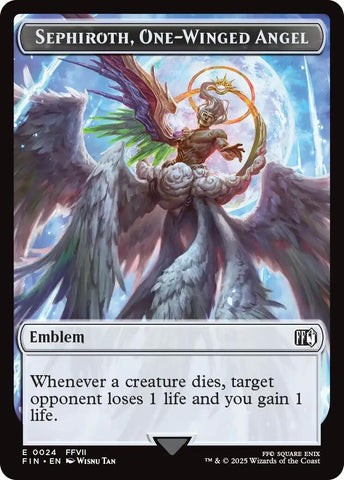 Image for Emblem - Sephiroth, One-Winged Angel // Robot Warrior Double-Sided Token (24 // 12) [FINAL FANTASY] - Magic: The Gathering