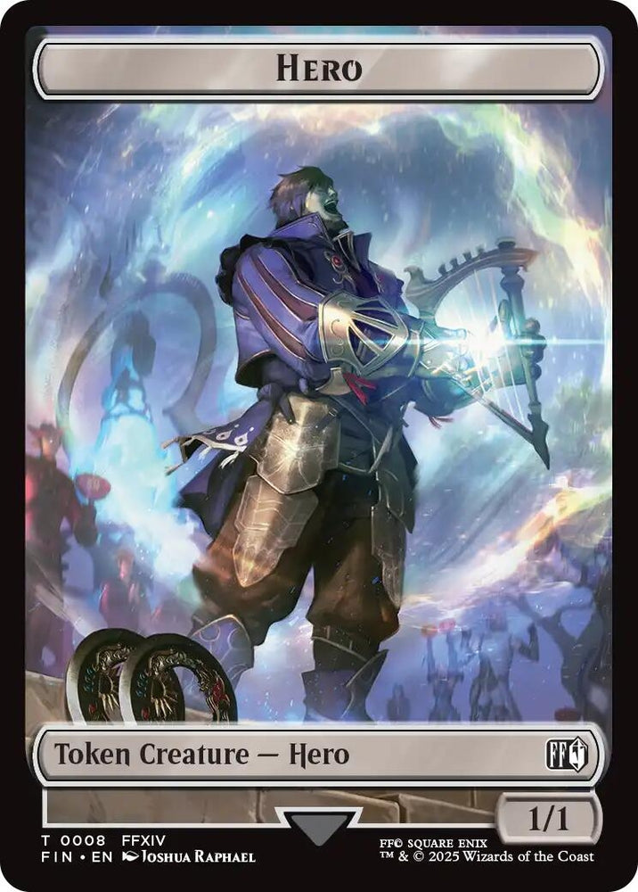 Image for Hero (0008) // Bird (0017) Double-Sided Token (8 // 17) [FINAL FANTASY] - Magic: The Gathering