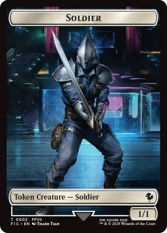 Image for Soldier // Rebel Double-Sided Token (2 // 7) [Commander: FINAL FANTASY] - Magic: The Gathering