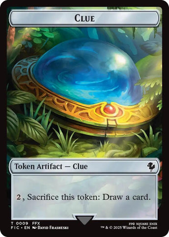 Image for Clue // Treasure Double-Sided Token (Surge Foil) (9 // 36) [Commander: FINAL FANTASY] - Magic: The Gathering