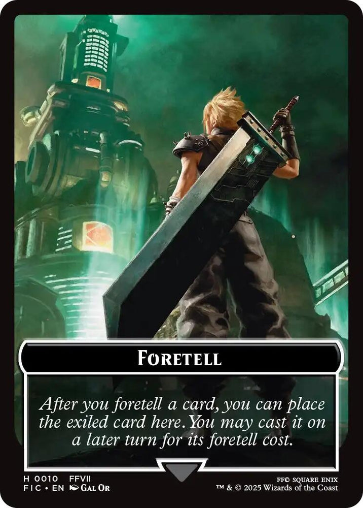 Image for Foretell // Treasure Double-Sided Token (Surge Foil) (10 // 36) [Commander: FINAL FANTASY] - Magic: The Gathering