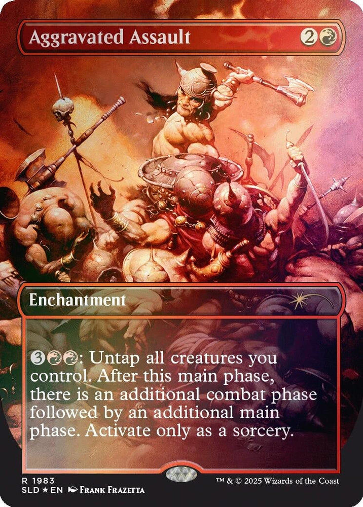Image for Aggravated Assault (1983) (Rainbow Foil) (1983) [Secret Lair Drop Series] - Magic: The Gathering