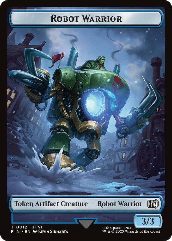 Image for Robot Warrior // Copy (0001) Double-Sided Token (12 // 1) [FINAL FANTASY] - Magic: The Gathering