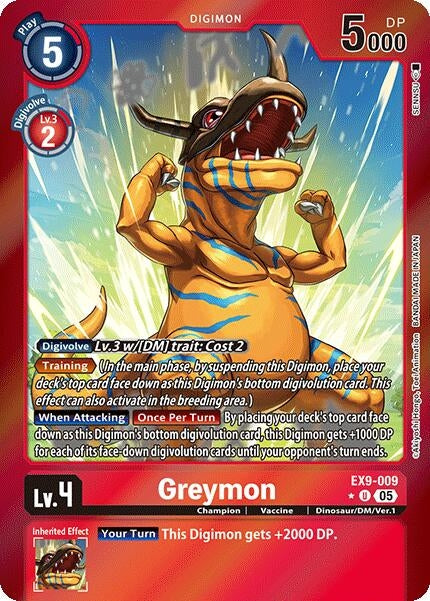 Greymon (Limited Foil) (EX9-009 U) [Versus Monsters]