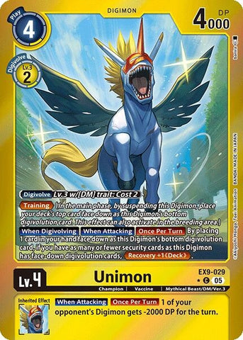 Unimon (Limited Foil) (EX9-029 C) [Versus Monsters]