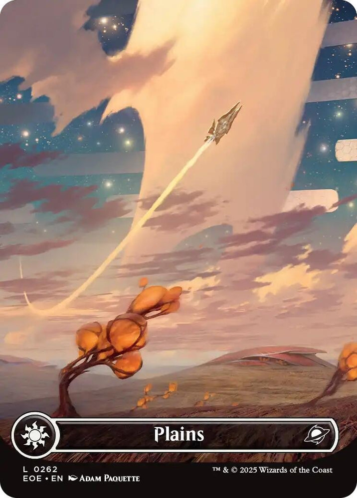 Image for Plains (0262) (Borderless) (262) [Edge of Eternities] (EOE) - Magic: The Gathering