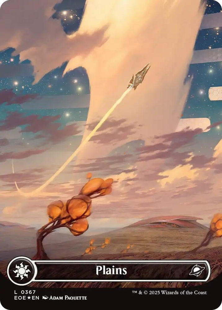 Image for Plains (0367) (Borderless) (Galaxy Foil) (367) [Edge of Eternities] (EOE) - Magic: The Gathering