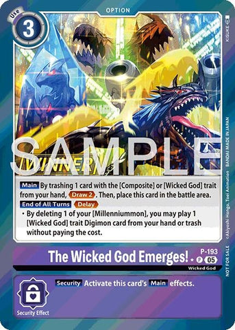 Image for The Wicked God Emerges! (Store Tournament 2025 Vol.3 Winner Pack) (P-193 P) (Digimon Promotion Cards) - Digimon Card Game