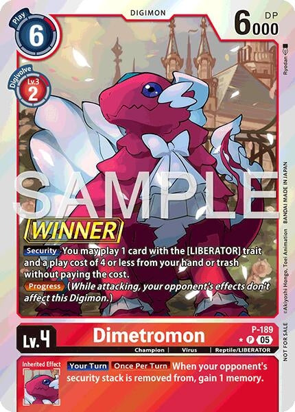 Image for Dimetromon (Store Tournament 2025 Vol.3 Winner Pack) (P-189 P) (Digimon Promotion Cards) - Digimon Card Game