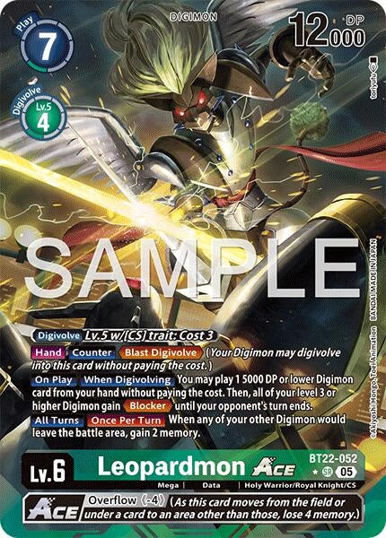 Leopardmon ACE (Alternate Art) (BT22-052 SR) (Cyber Eden)