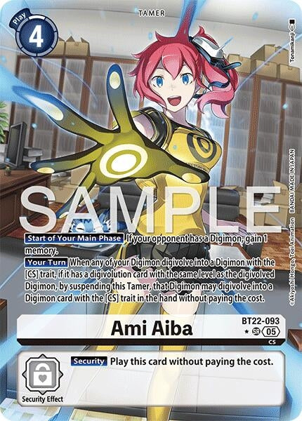 Ami Aiba (Alternate Art) (BT22-093 SR) (Cyber Eden)
