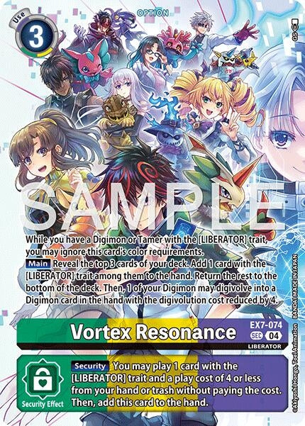 Vortex Resonance (Digimon Liberator Debuggers Set) (EX7-074 SCR) [Digimon LIBERATOR]