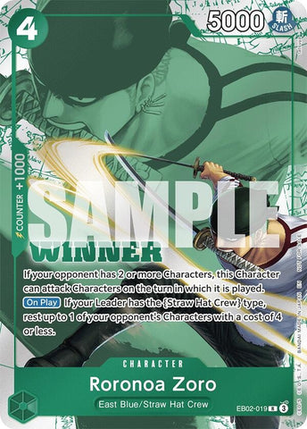 Roronoa Zoro (Winner Pack 2025 Vol. 3) (EB02-019) (One Piece Promotion Cards)