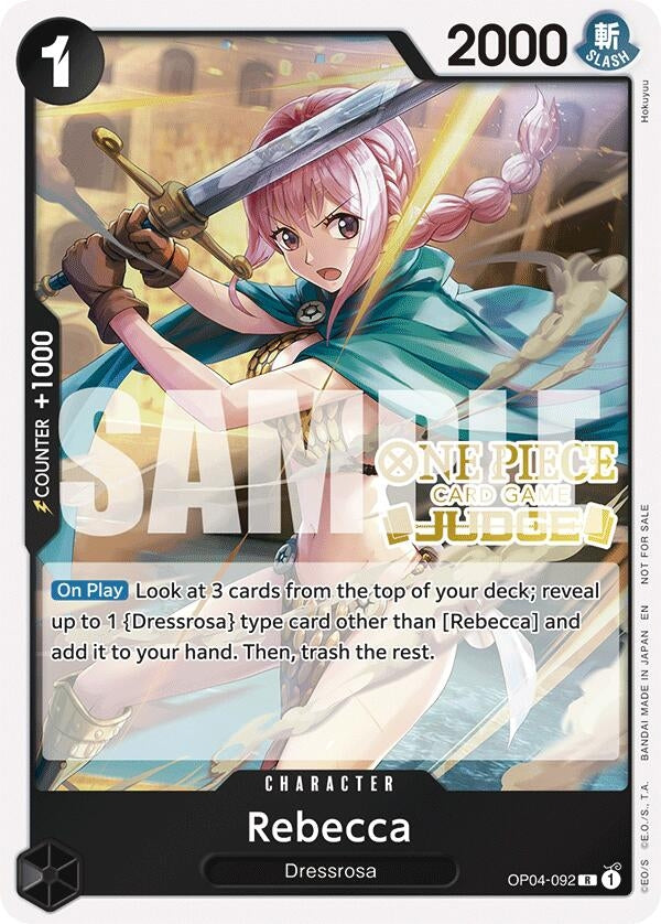 Rebecca (Judge Pack Vol. 6) (OP04-092) (One Piece Promotion Cards)