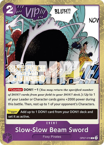 Slow-Slow Beam Sword (Judge Pack Vol. 6) (OP07-076) (One Piece Promotion Cards)
