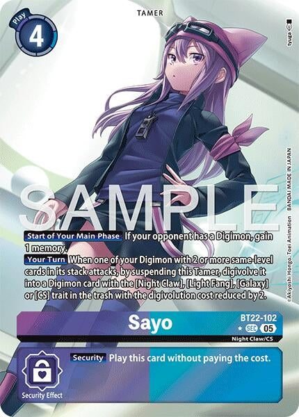 Sayo (Alternate Art) (BT22-102 SEC) (Cyber Eden)