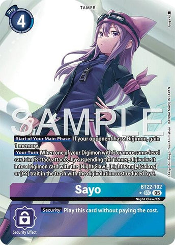 Sayo (Alternate Art) (BT22-102 SEC) (Cyber Eden)