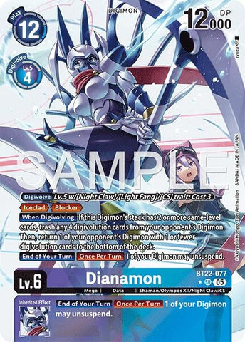 Dianamon (Alternate Art) (BT22-077 SR) (Cyber Eden)