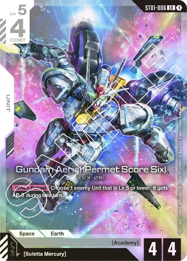 Image for Gundam Aerial (Permet Score Six) (ST01-006) [Starter Deck 01: Heroic Beginnings] - Gundam Card Game