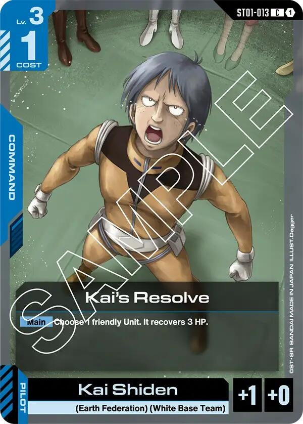Image for Kai's Resolve (ST01-013) [Starter Deck 01: Heroic Beginnings] - Gundam Card Game