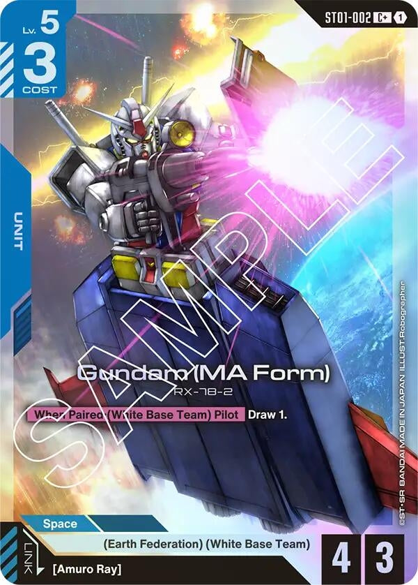 Gundam (MA Form) (C+) (ST01-002) (Starter Deck 01: Heroic Beginnings)