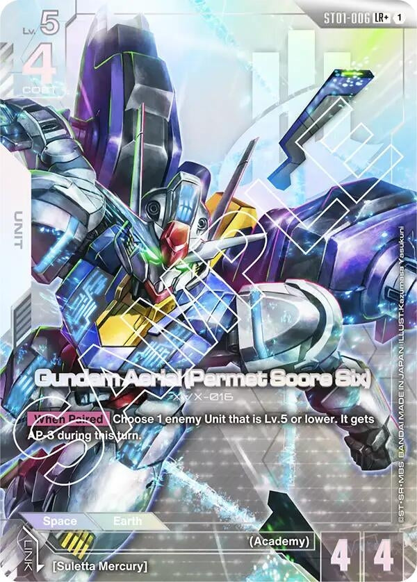 Image for Gundam Aerial (Permet Score Six) (LR+) (ST01-006) [Starter Deck 01: Heroic Beginnings] - Gundam Card Game