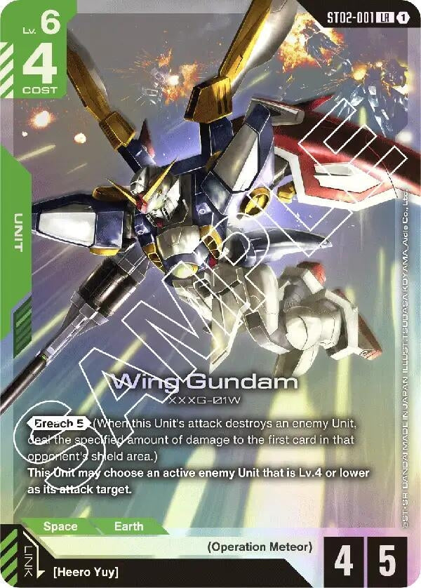 Image for Wing Gundam (ST02-001) [Starter Deck 02: Wings of Advance] - Gundam Card Game