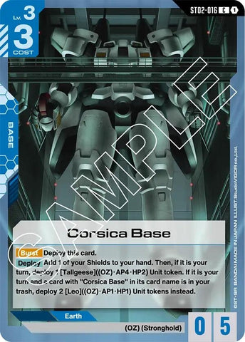 Image for Corsica Base (ST02-016) [Starter Deck 02: Wings of Advance] - Gundam Card Game