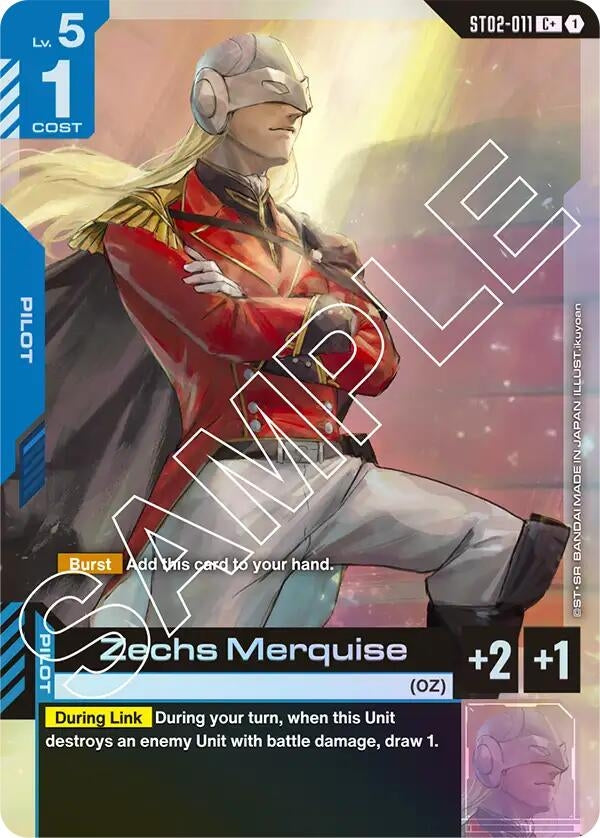Image for Zechs Merquise (C+) (ST02-011) [Starter Deck 02: Wings of Advance] - Gundam Card Game