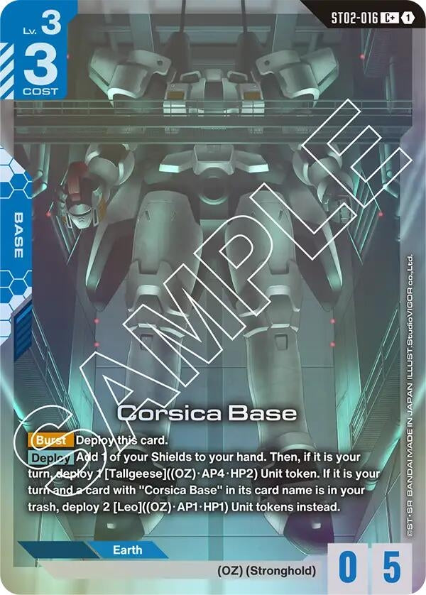 Image for Corsica Base (C+) (ST02-016) [Starter Deck 02: Wings of Advance] - Gundam Card Game