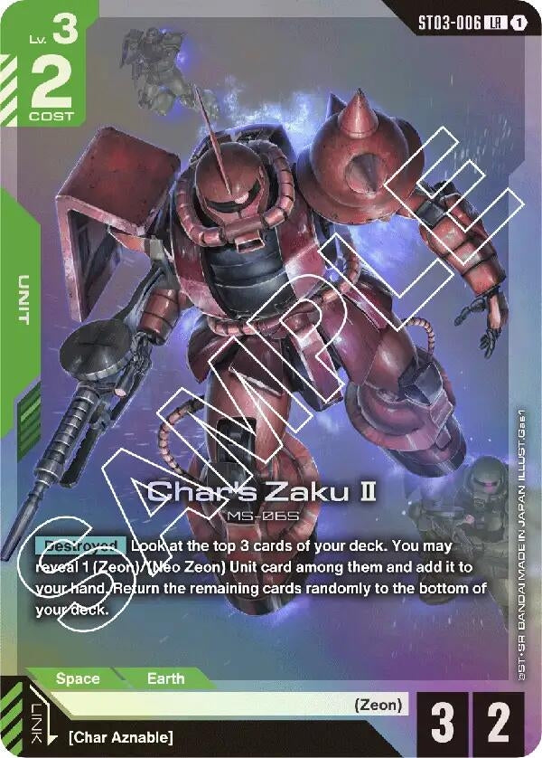Image for Char's Zaku II (ST03-006) [Starter Deck 03: Zeon's Rush] - Gundam Card Game