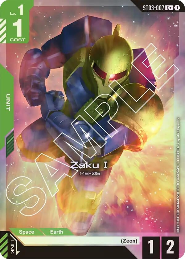 Image for Zaku I (C+) (ST03-007) [Starter Deck 03: Zeon's Rush] - Gundam Card Game