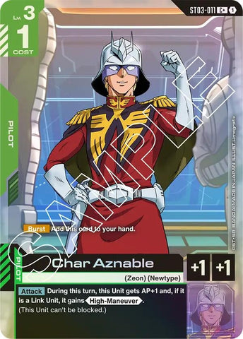 Image for Char Aznable (C+) (ST03-011) [Starter Deck 03: Zeon's Rush] - Gundam Card Game