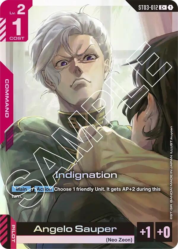 Image for Indignation (C+) (ST03-012) [Starter Deck 03: Zeon's Rush] - Gundam Card Game