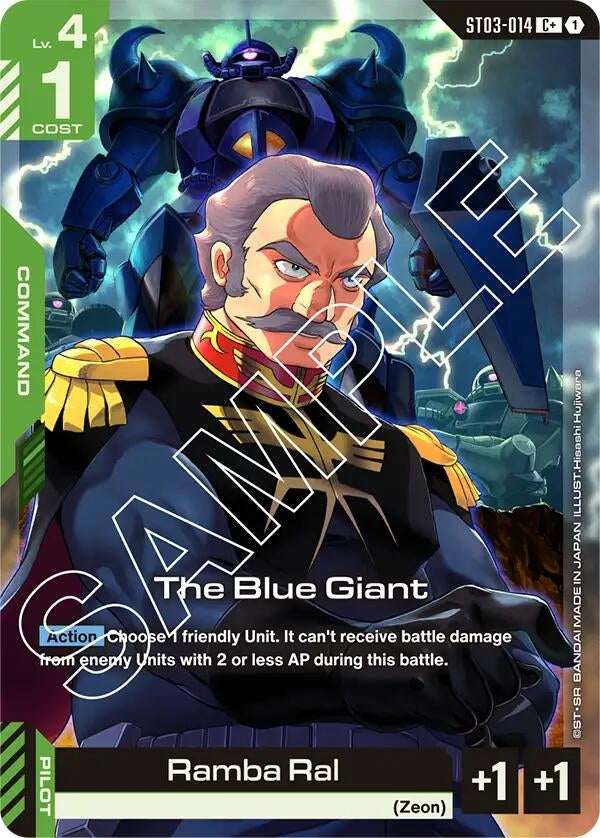 Image for The Blue Giant (C+) (ST03-014) [Starter Deck 03: Zeon's Rush] - Gundam Card Game