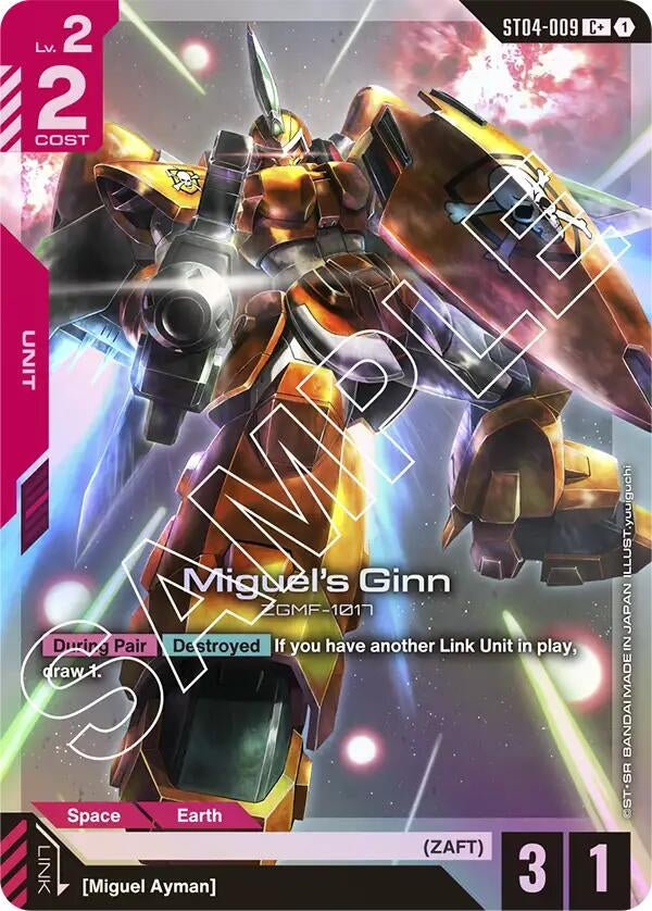 Image for Miguel's Ginn (C+) (ST04-009) [Starter Deck 04: SEED Strike] - Gundam Card Game