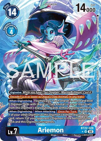 Ariemon (Alternate Art) (BT22-028 SR) (Cyber Eden)
