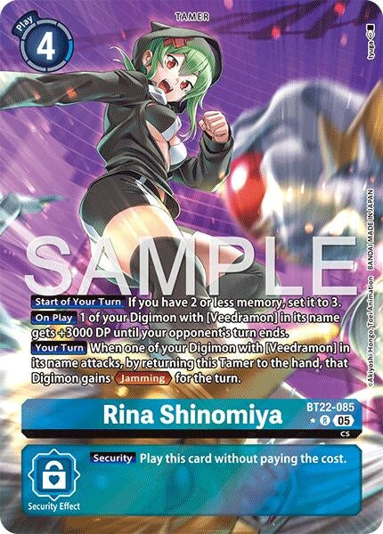 Rina Shinomiya (Alternate Art) (BT22-085 R) (Cyber Eden)