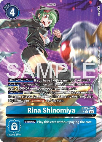 Rina Shinomiya (Alternate Art) (BT22-085 R) (Cyber Eden)