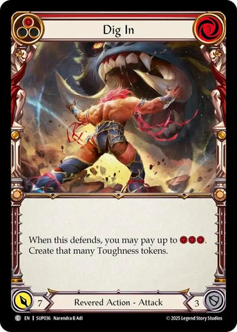 Image for Dig In (Red) (SUP036) (Super Slam) - Flesh and Blood TCG