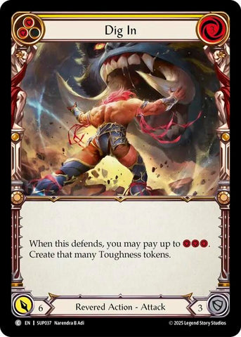 Image for Dig In (Yellow) (SUP037) (Super Slam) - Flesh and Blood TCG