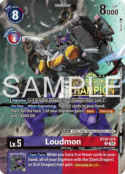 Image for Loudmon (Regionals 25-26 Season 2 Champion) (BT20-075 U) (Release Special Booster 2.0) - Digimon Card Game
